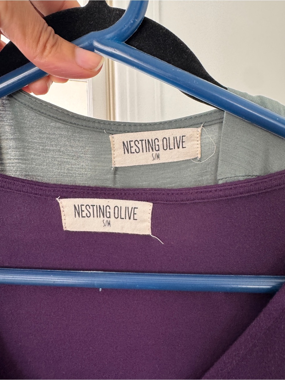 Bundle of Two Nesting Olive dresses.